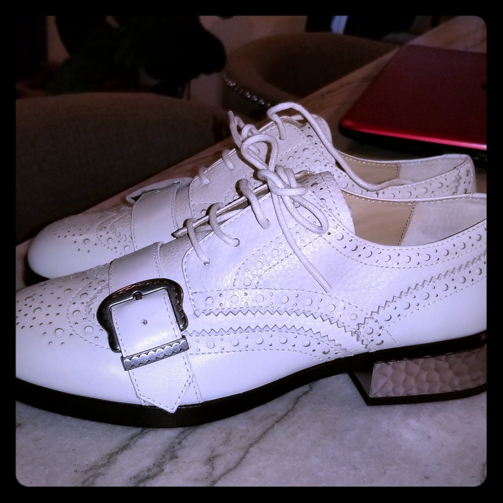 Brand New ASH string up loafers with sliver accent